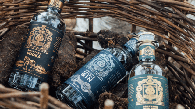 Selection of Fermanagh's Boatyard Distillery Spirits 
