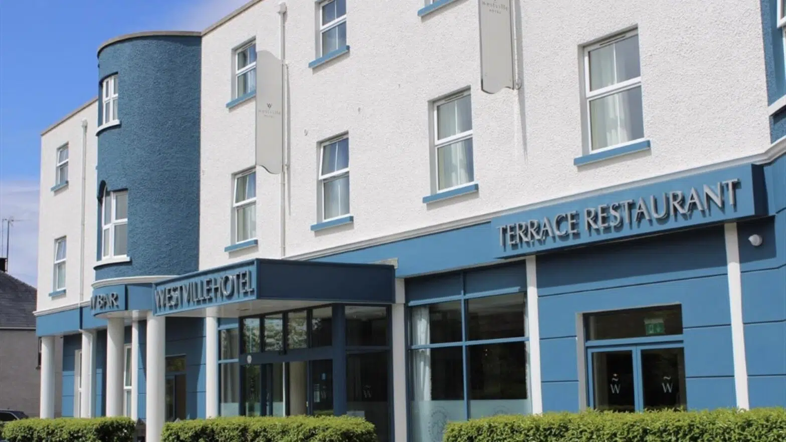 Westville hotel exterior in the day