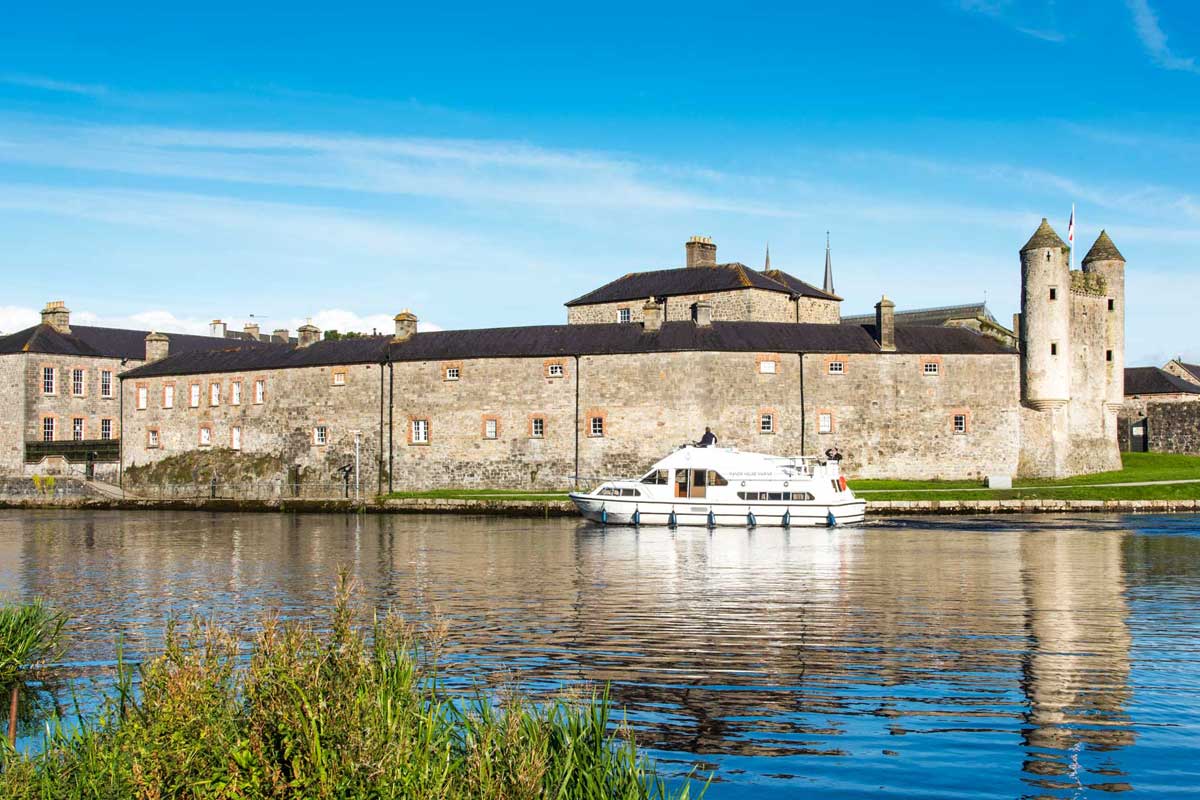 Exploring Lough Erne - stunning lake side view of Enniskillen Castle