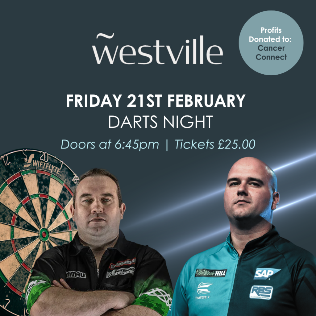 Darts night at the Westville Hotel in aid of Cancer Connect