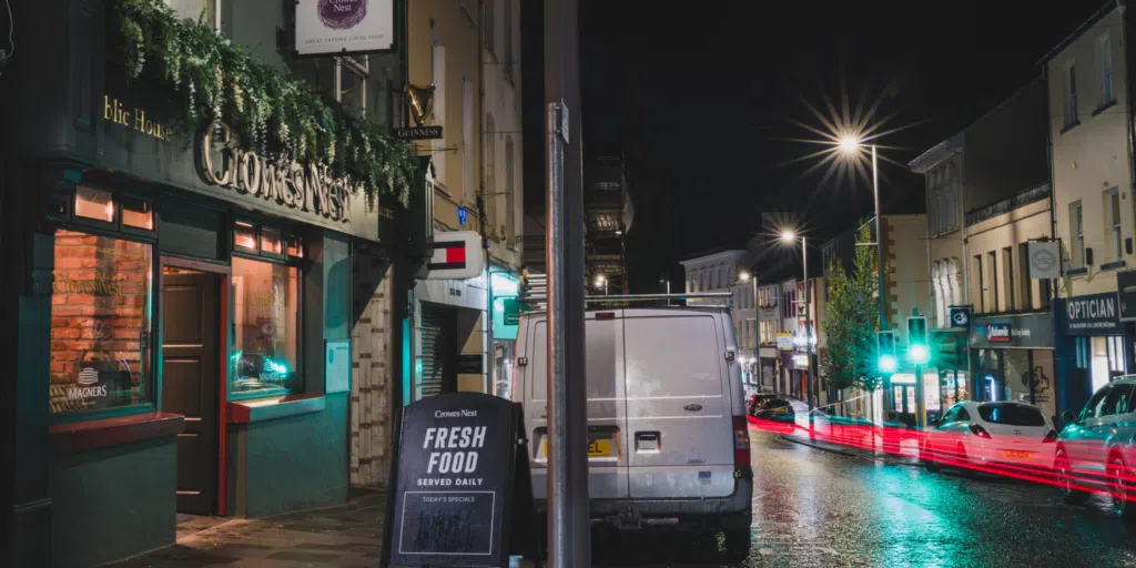 Enniskillen at Night - a warm & welcoming atmosphere at The Crowes Nest