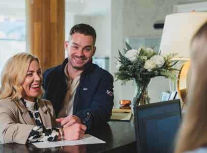 Guests checking in to The Westville Hotel in Enniskillen, County Fermanagh