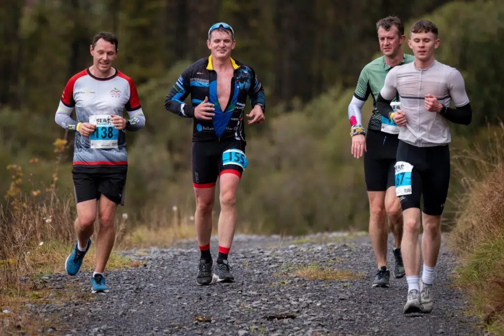 Participants running during the FEAR Fermanagh Endurance Adventure Race in County Fermanagh.
