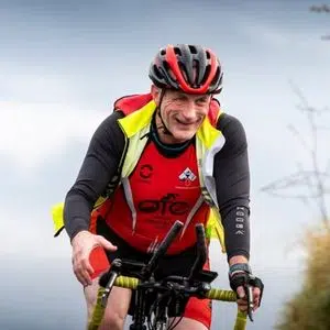 Cyclist competing in the Fermanagh Endurance Adventure Race in County Fermanagh.