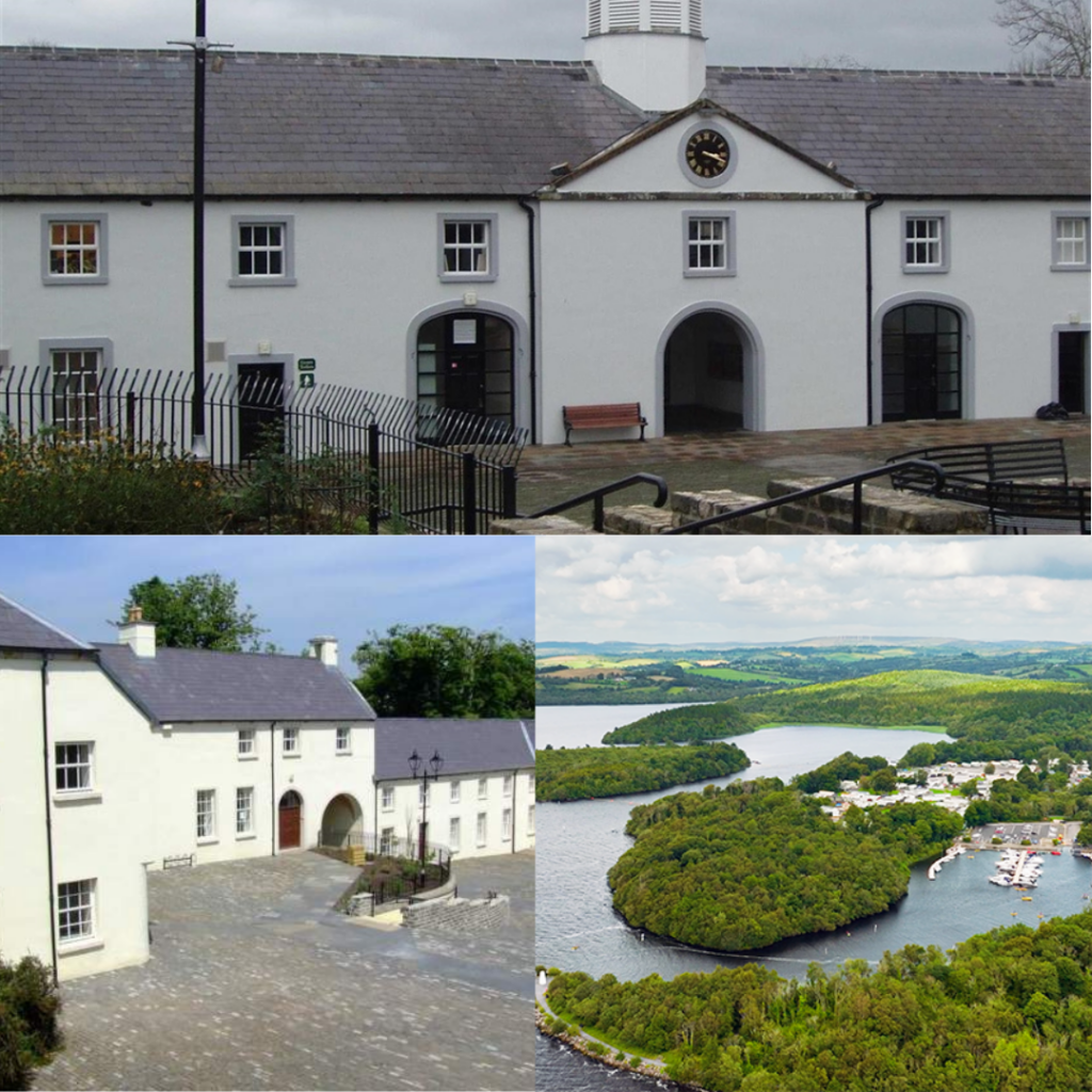 Castle Archdale Country Park visitor centre and historic estate on the shores of Lough Erne near Enniskillen