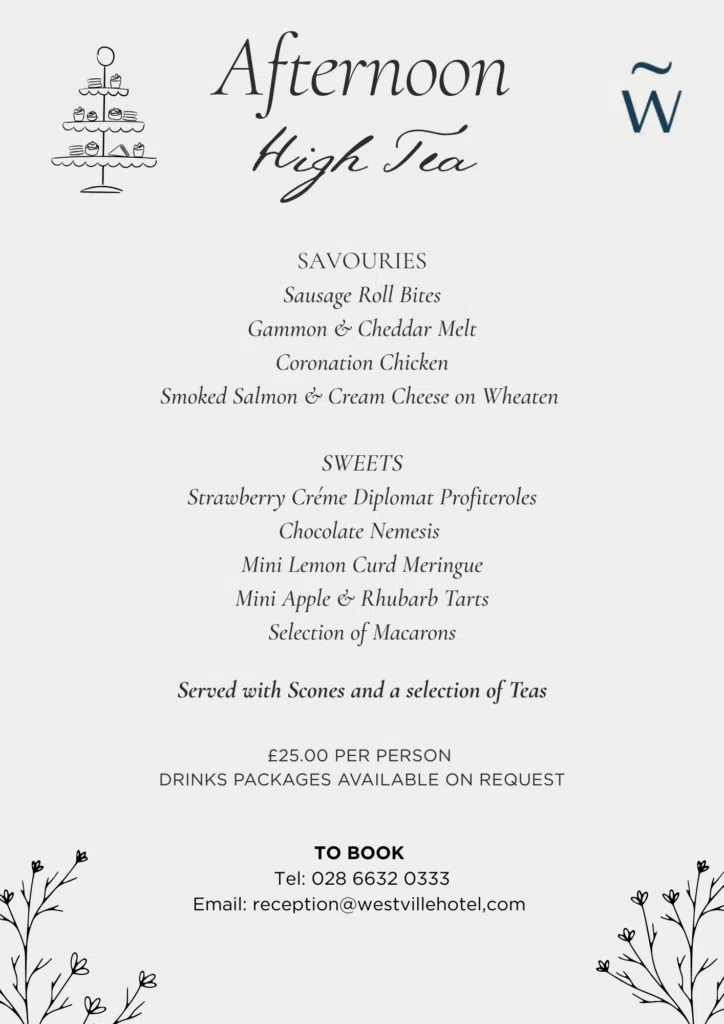 Afternoon High Tea at The Westville Hotel