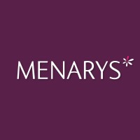 The MENARYS logo features white text on a purple background, with a small star-like symbol at the end of the word.